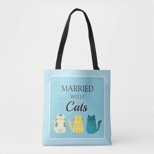 Cat Lover's Fun-Sitte Tasche (Vorderseite)
