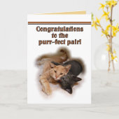 Cat Lovers Happy Anniversary Card Karte (Gelbe Blume)