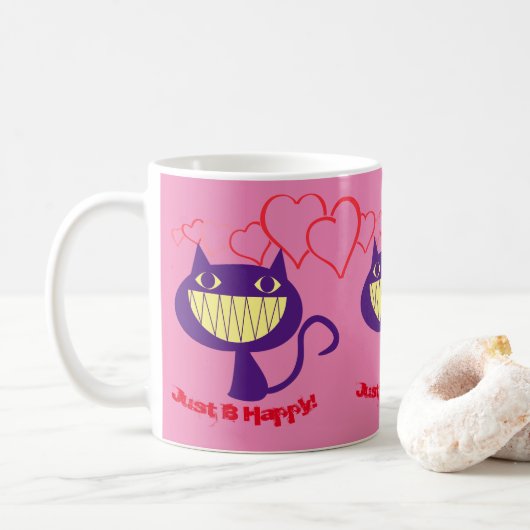 Cat Lovers - Happy Kaffeetasse (Mit Donut)
