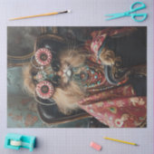 Cat Lovers Hippie Style Decoupage Seidenpapier (Basteln)