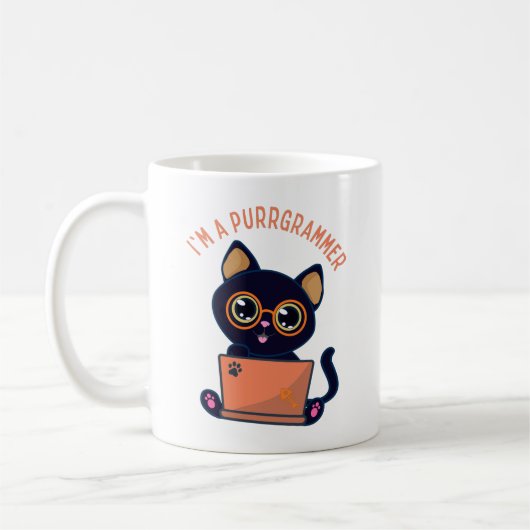 Cat Lovers Ich bin Programmierer Kaffeetasse (Links)