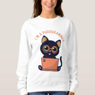 Cat Lovers Ich bin Programmierer Sweatshirt