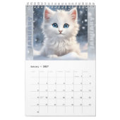 Cat Lovers Niedlich Kittens Wasserfarbe Saison Kalender (Jan 2027)