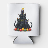 Cat Lovers Niedlich und Funny Holiday Tree Christm Dosenkühler (Vorderseite)