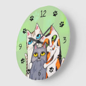 Cat Lover's Niedliche Kitty Wall Uhr (Winkel)
