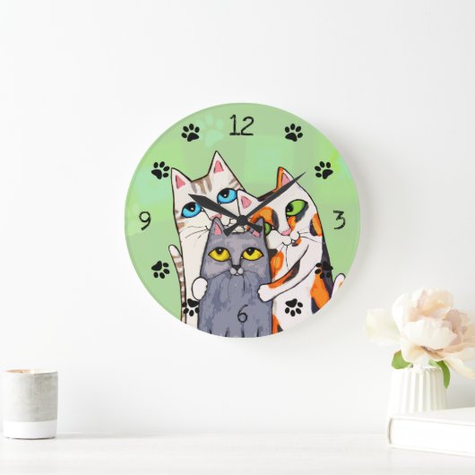 Cat Lover's Niedliche Kitty Wall Uhr (Zuhause)