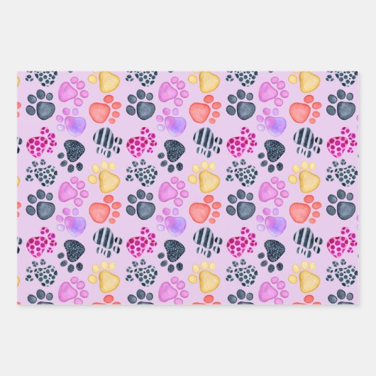 Cat Lovers Pattern Geburtstag Geschenkpapier Set (Vorderseite 2)