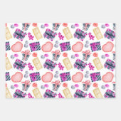 Cat Lovers Pattern Geburtstag Geschenkpapier Set (Vorderseite 3)