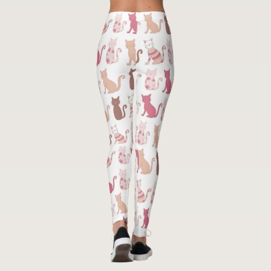 Cat Lovers Pattern Leggings (Rückseite)