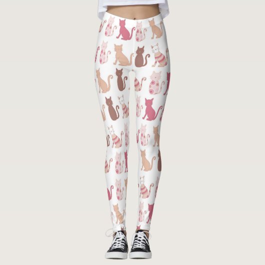 Cat Lovers Pattern Leggings (Vorderseite)