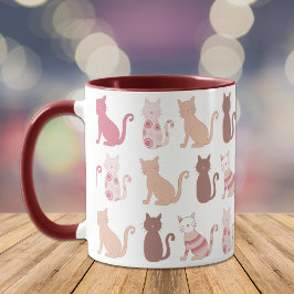 Cat Lovers Pattern Tasse