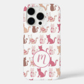 Cat Lovers Patternmonogramm Case-Mate iPhone Hülle (Rückseite)