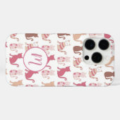 Cat Lovers Patternmonogramm Case-Mate iPhone Hülle (Rückseite (Horizontal))