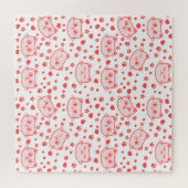 Cat lovers so cute red color puzzle (Horizontal)