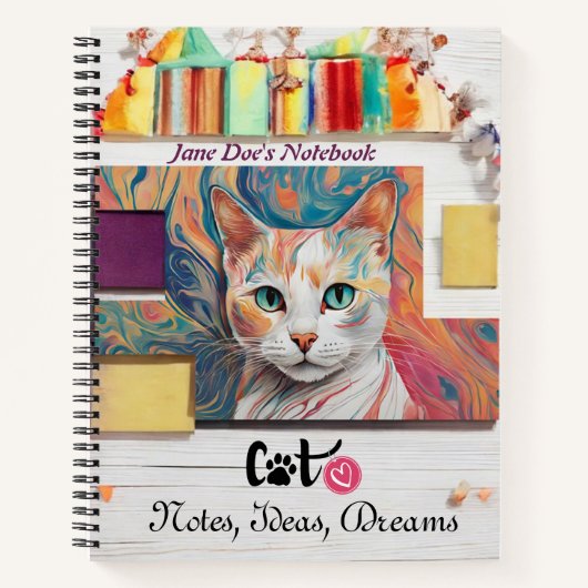 Cat Lover's Spiral-Notebook Notizblock (Vorderseite)
