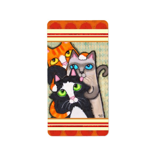 Cat Lover's Sticker / Labels Adressaufkleber (Vorne)