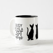 Cat Lovers Tasse mit Redewendungen (Vorderseite Links)