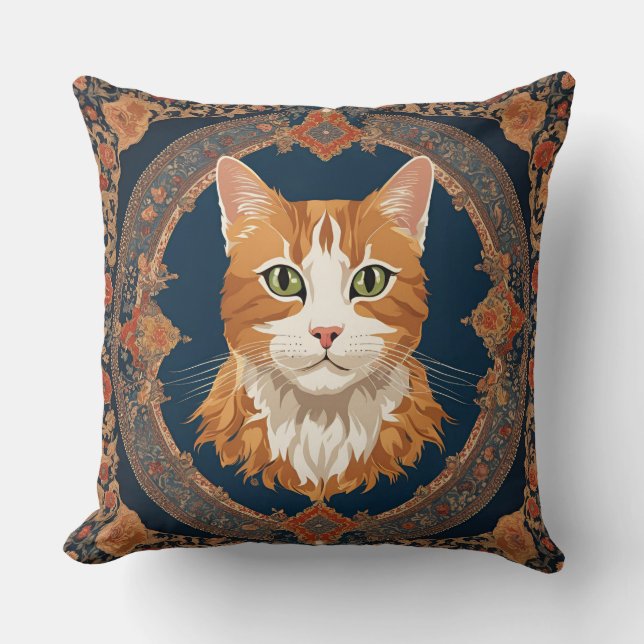 Cat Lover's Throw Kissen (Vorderseite)