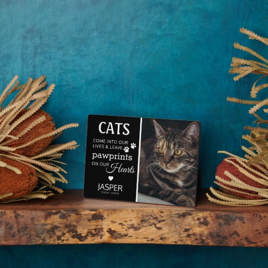 Cat Lovers Tribute | Memorial Keepake Fotoplatte (Seite)