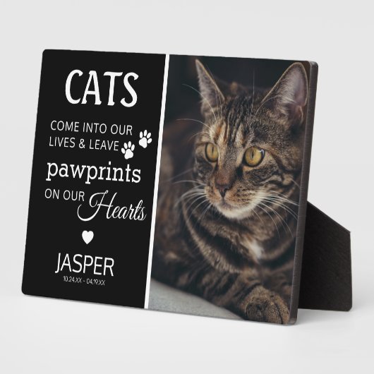 Cat Lovers Tribute | Memorial Keepake Fotoplatte (Seite)
