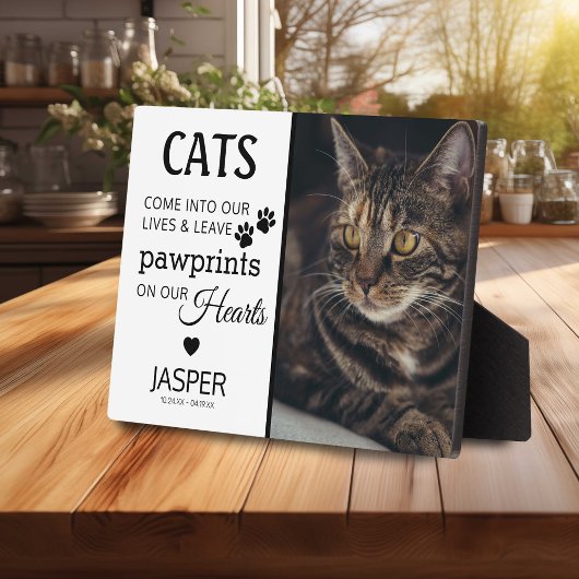 Cat Lovers Tribute | Memorial Keepake Fotoplatte