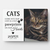 Cat Lovers Tribute | Memorial Keepake Fotoplatte (Vorderseite)