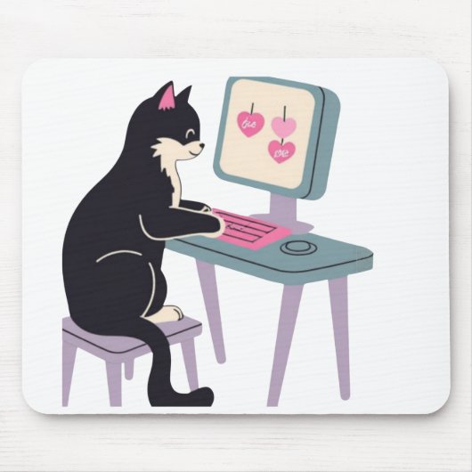 Cat lovers Tuxedo cat Mouse pad  Mousepad (Vorne)
