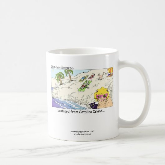 Cat Lovers Unglaublich witzig CATalina Island Kaff Kaffeetasse (Rechts)