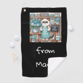 Cat Lovers Vatertag Wünsche für Katzen-Vater Golfhandtuch (Insitu)