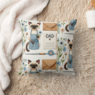 Cat Lovers Vatertag Wünsche für Katzen-Vater Kissen