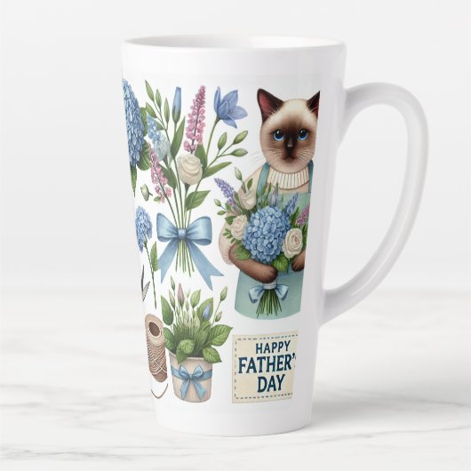Cat Lovers Vatertag Wünsche für Katzen-Vater Milchtasse (Rechts)