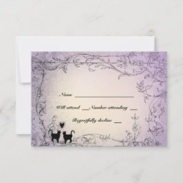 Cat Lovers Verziert Lavender UAWG RSVP Karte