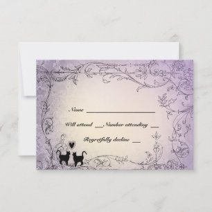 Cat Lovers Verziert Lavender UAWG RSVP Karte