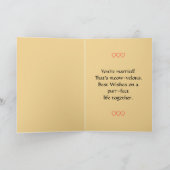 Cat Lovers Wedding Glückwunschkarte Karte (Innenseite)