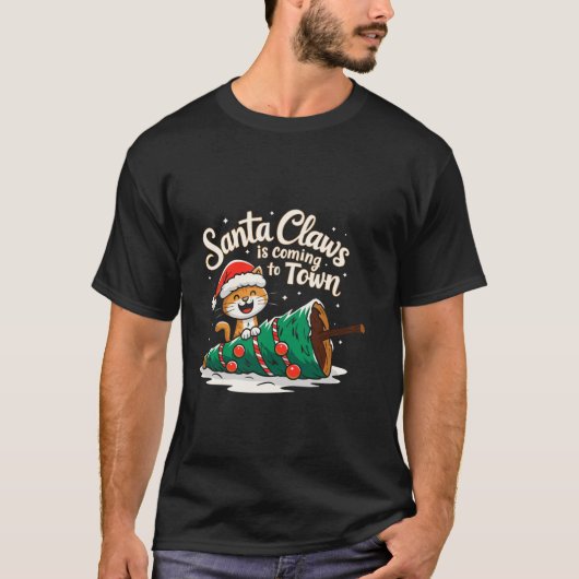 Cat Lovers Weihnachten Spaß Festlicher Urlaub T-Shirt (Vorderseite)