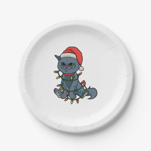 Cat Lovers Weihnachtsgeschenk Kitten Weihnachten W Pappteller (Vorderseite)