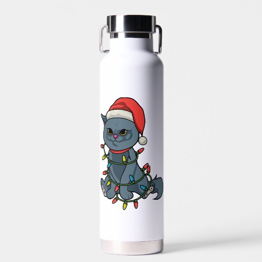 Cat Lovers Weihnachtsgeschenk Kitten Weihnachten W Trinkflasche (Vorne)
