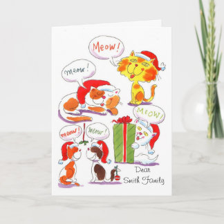 Cat Lovers Weihnachtskarte Feiertagskarte