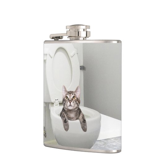 Cat Lovers witzig Flachmann (Links)