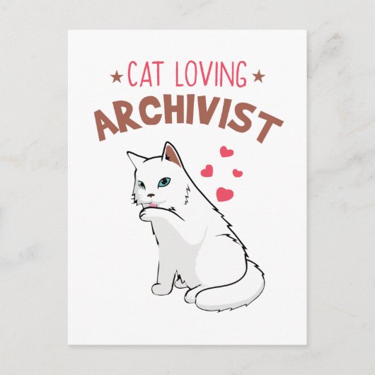 Cat Loving Archivist Postkarte (Vorderseite)