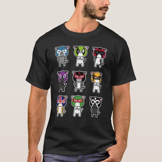 CAT LUCHADORES c T-Shirt (Vorderseite)