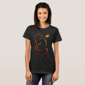 Cat Lucky Leaf From The Fall T-Shirt (Vorne ganz)