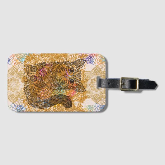 Cat Luggage Tag Gepäckanhänger (Vorderseite (Horizontal))