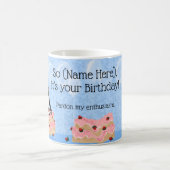 Cat lustige Begnadigung meine Begeisterung Geburts Kaffeetasse (Mittel)