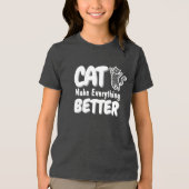 Cat macht alles besser - anpassen Tri-Blend shirt (Vorderseite)