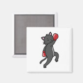 Cat macht Boxing Magnet (Vorderseite/Rückseite)