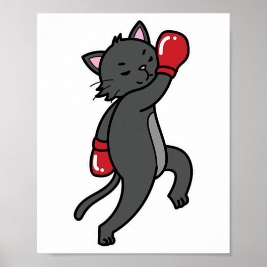 Cat macht Boxing Poster (Vorne)