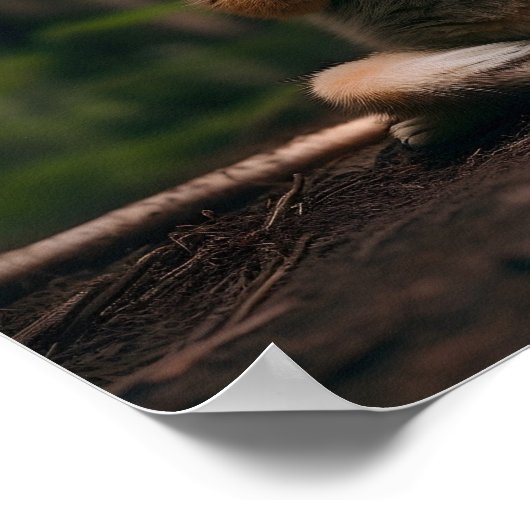 Cat macht Yoga-Digitaldruck Poster (Ecke)