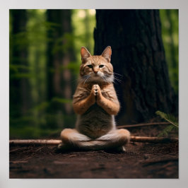 Cat macht Yoga-Digitaldruck Poster