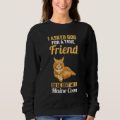 Cat Maine Coon 3 Sweatshirt (Vorderseite)